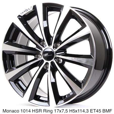 for sale velg murah bekasi to MONACO 1014 HSR R17X75 H5X114,3 ET45 BMF