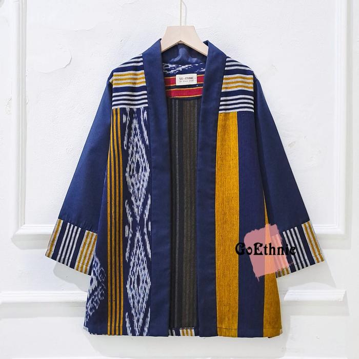 OUTER WANITA TENUN KOMBINASI KATUN HALUS