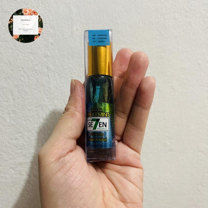 Green seven se7en body massage oil spearmint minyak angin thailand