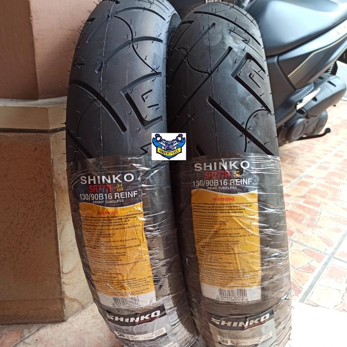 Ban shinko SR777 black wall 130/90-16 front 130/90-16 rear