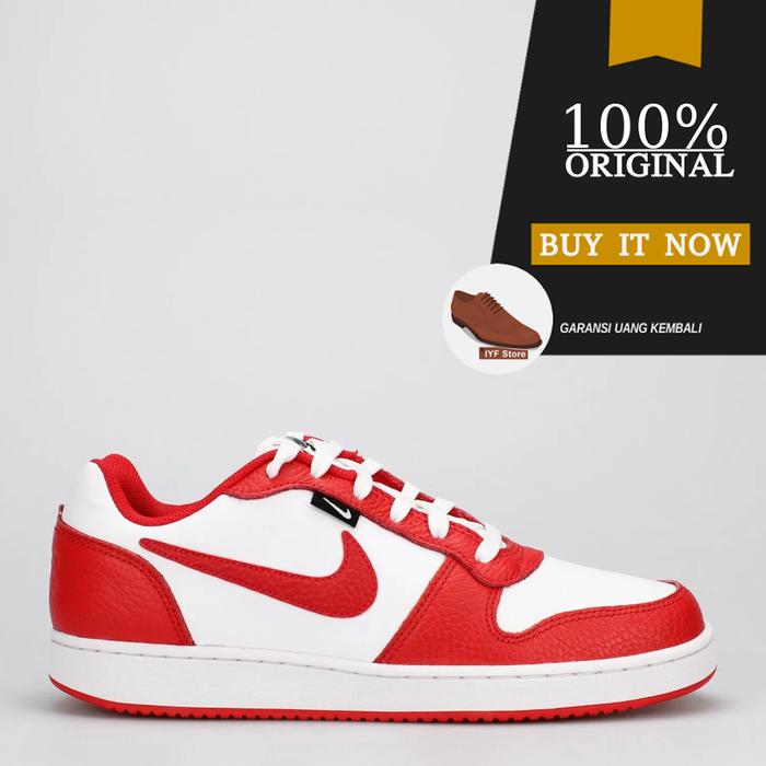 Sneakers Original Sepatu Nike Ebernon Low PRM - White/University Red