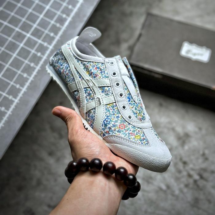 Sepatu Slip On Wanita OnitsukaTiger Flower Blue ORIGINAL