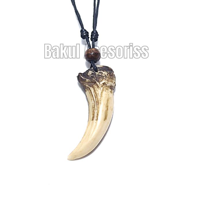 Kalung Liontin Kuku Macan Kalung Taring Etnik Kuku Macan