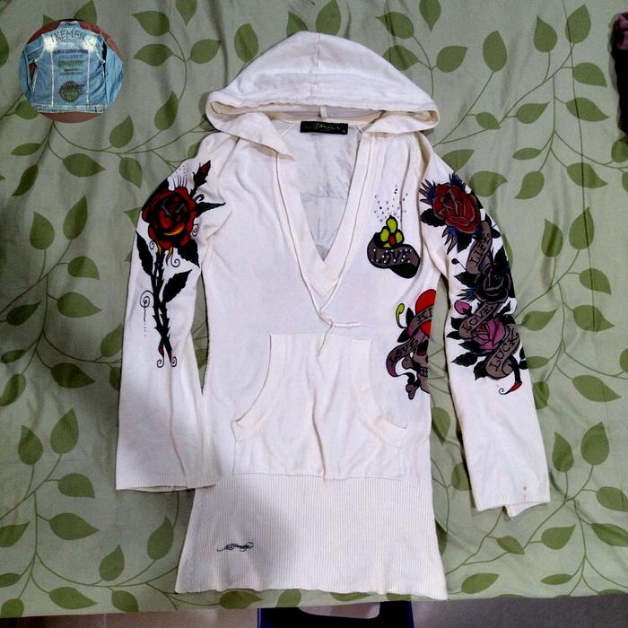 Vintage rare Ed Hardy Women Hoodie Original