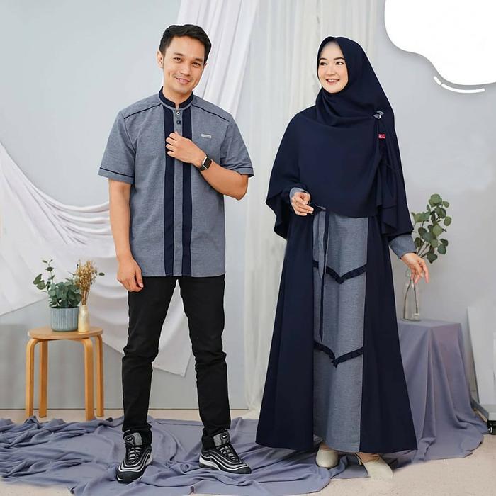 Arsya Couple Baju Gamis Pasangan tanpa kerudung