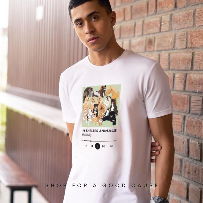 Tshirt JAAN - Shelter Animals Playlist #Positivity