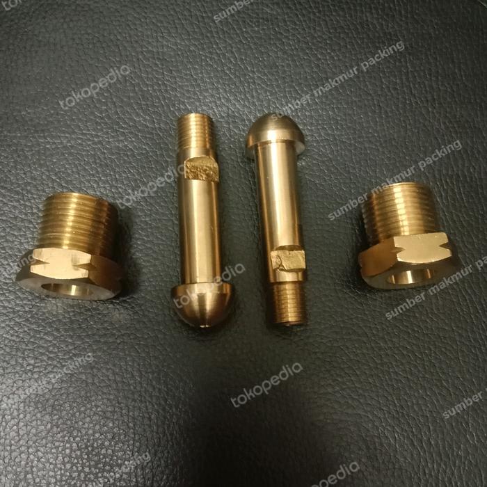 neple Nitrogen/N2 kuningan Drat 3/8" kuningan