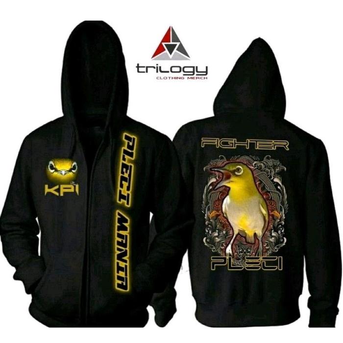 JAKET ZIPPER  SLETING PLECI MANIA FIGHTER PLECI KICAU MANIA ~ READY SI