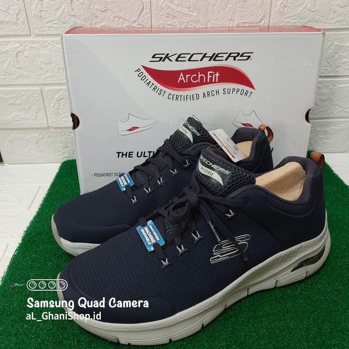 Sepatu Running Pria SKECHERS ARCH FIT TITAN 232200 NVY Men Original New