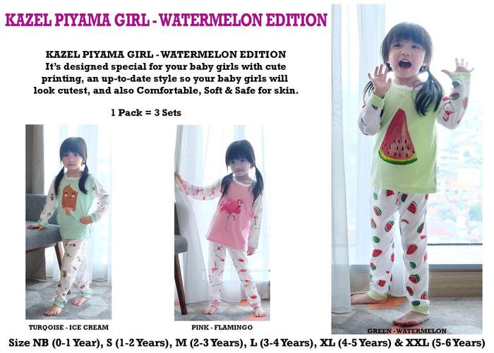 Kazel - Piyama Girl WATERMELON 3stel NEWBORN