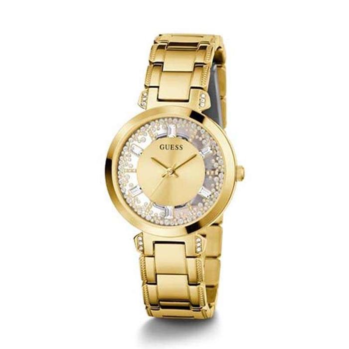 Guess Watches GW0470L2 Original CRYSTAL CLEAR Jam Tangan Wanita Gold