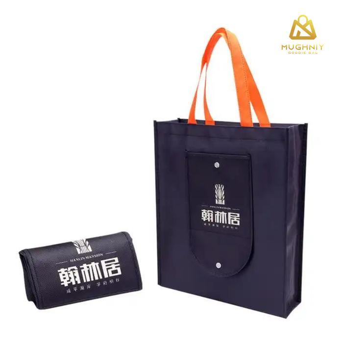 Tote Bag Promosi Model Lipat Custom / Foldable Bag / Travel Bag Custom