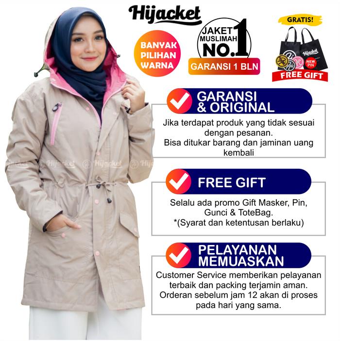 Original Hijacket Montix CREAM HIJACKET Jaket Muslimah