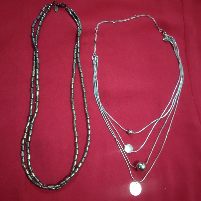 2 pcs Kalung Lovisa dan kalung we