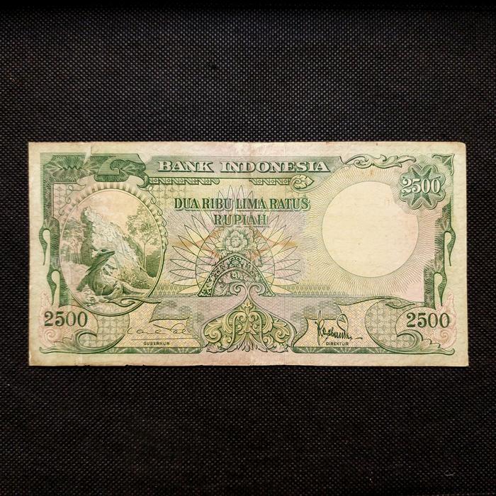Uang Kuno 2500 Rupiah Seri Hewan Komodo Tahun 1957 - FV 75482