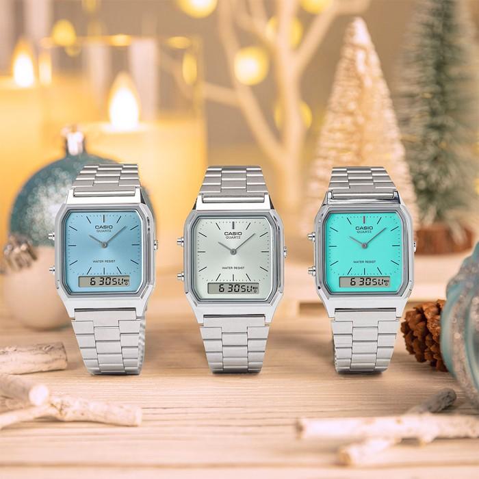 CASIO Seri AQ-230A- 7A,2A2,2A1 Jam Tangan Unisex Stanless Original