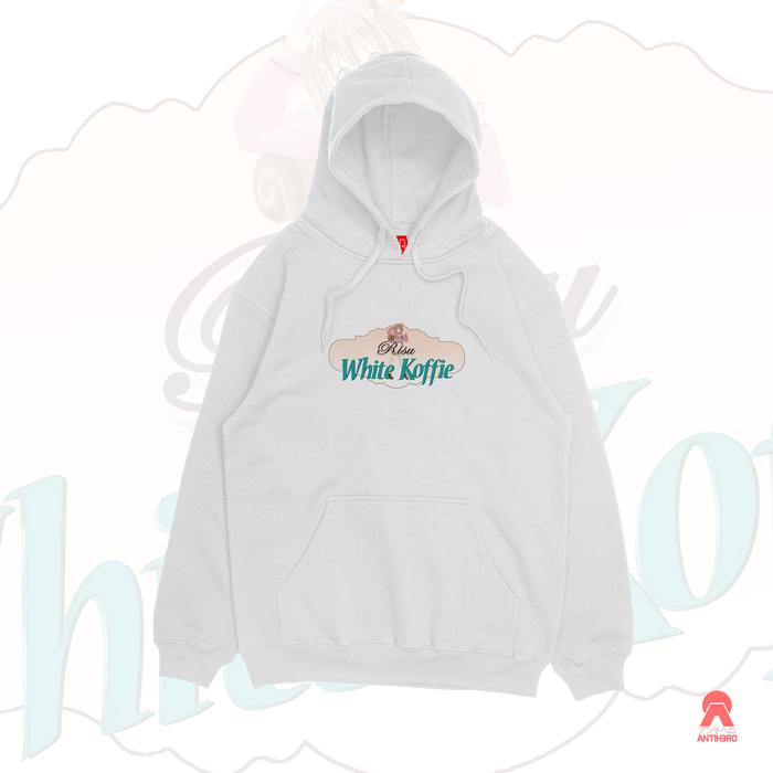 Hoodie Risu White Coffee Meme Shitpost Hololive ID Ayunda Risu Baju