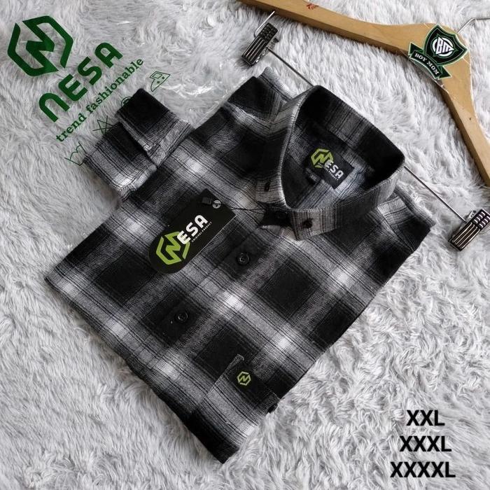 KEMEJA FLANEL VETERANO FETERANO OVER SIZE XXL - XXXXL KEMEJA JUMBO