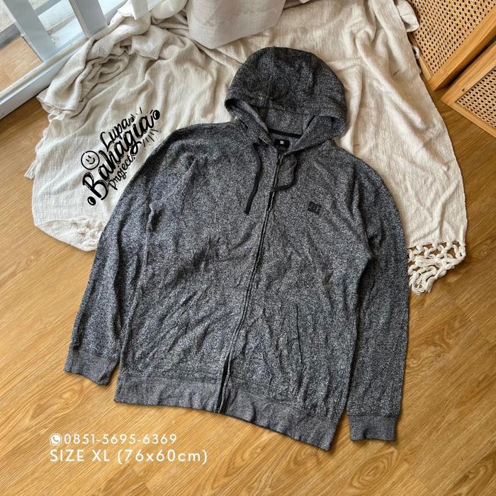 DC DCSHOEUSA Misty Grey Zipper Hoodie Jacket size XL 100% Originals