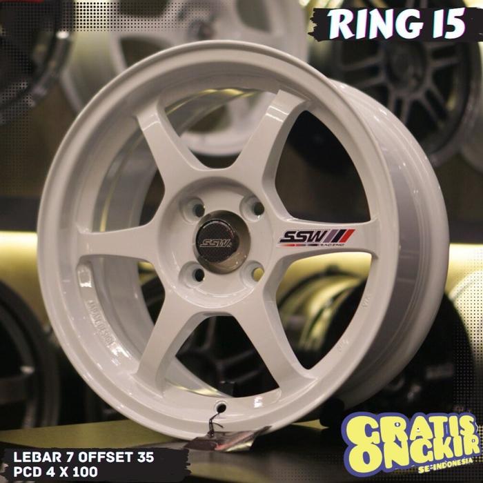 velg racing 15 TE37 SSW ORIGINAL R15 brio jazz city Agya Ayla Cayla