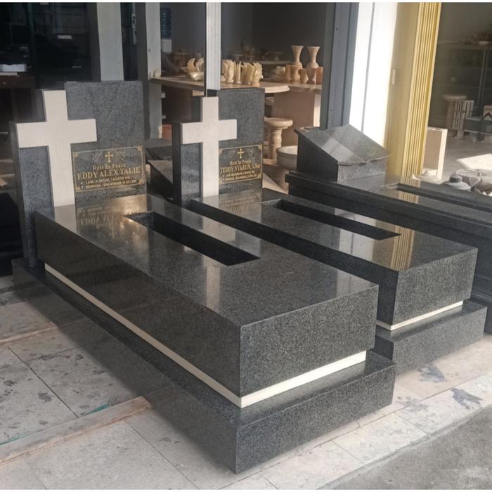 Kijing Makam Kristen Batu Granit Impala Asli Batu Alam Kwalits Terbaik
