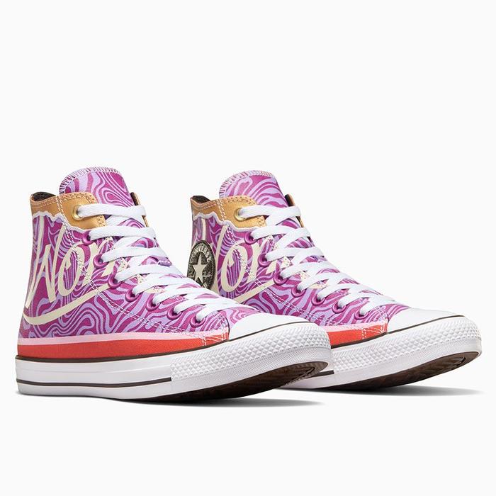 Converse x Wonka Chuck Taylor All Star Swirl High Top Pixel Purple/Whi