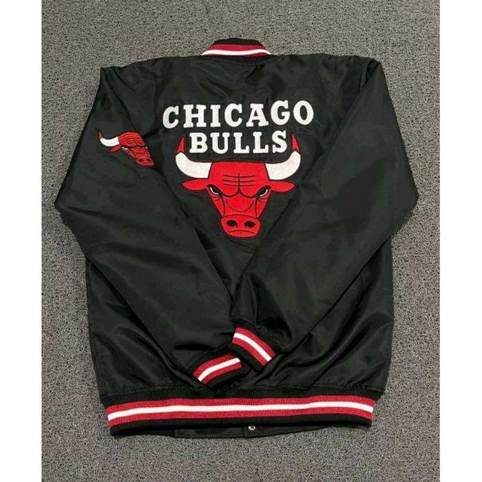 Jaket Varsity Chicago Bulls Bordir Full tag - Jaket Bomber Chibulls