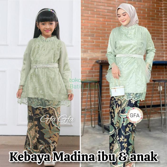 Set kebaya Madina ibu dan anak, kebaya batik madina