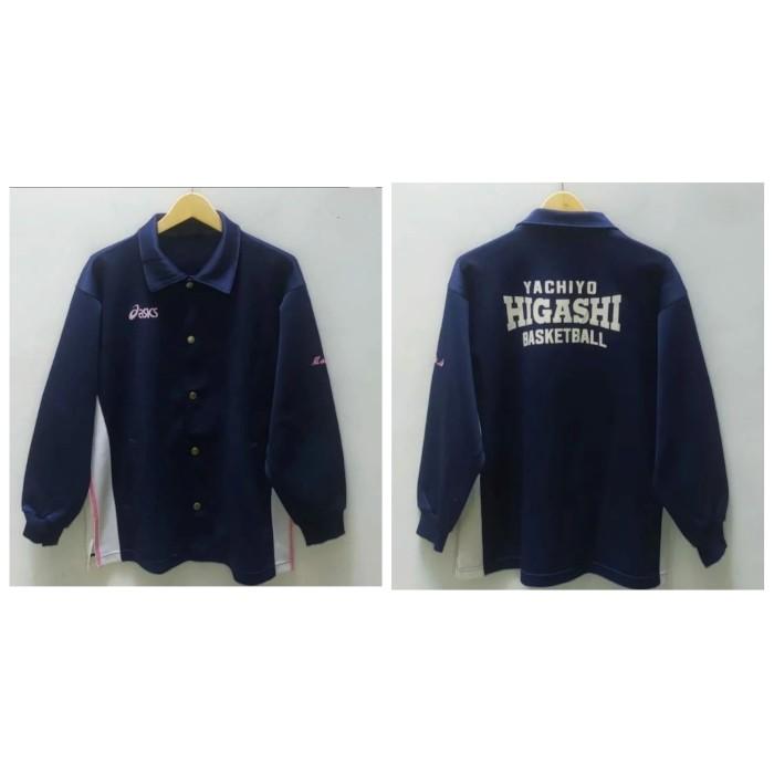 Jacket Varsity Coach Casual Second Branded Asics Navy L - XL a1