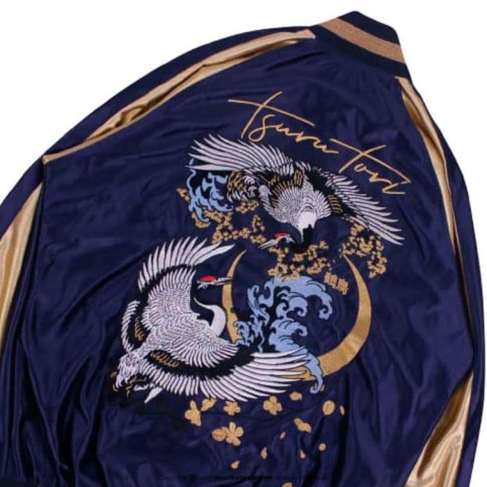 Best seller Jaket Sukajan Murayama - Tsuru Tori - Navi Gold