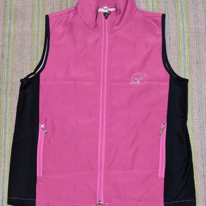 Vest Rompi Pink Hitam Second Preloved