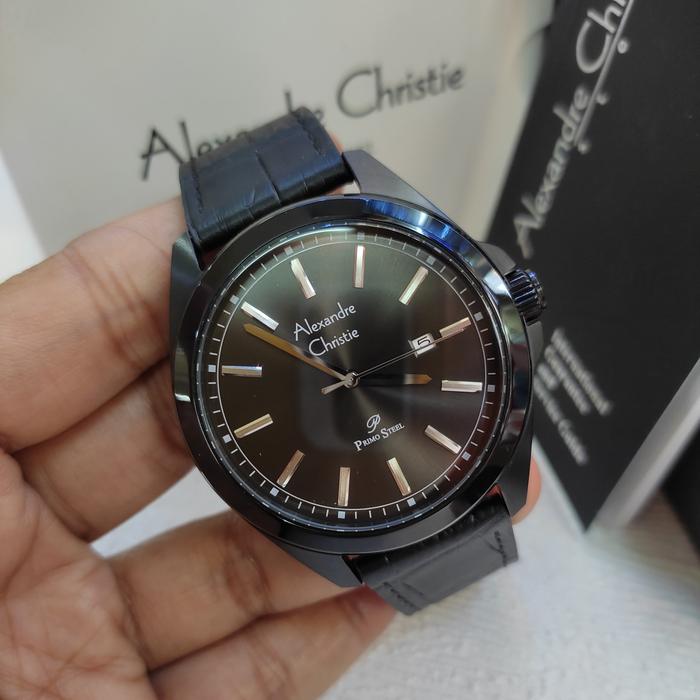 Jam PRIA ORIGINAL Alexandre Christie Ac 1015 MD Leather Stainless