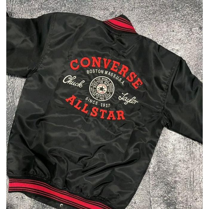 Jaket Varsity Converse All Star Bordir Fulltag - Jaket Bomber Converse