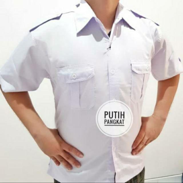 Kemeja Pilot Putih Pria Lengan Pendek Big Size Jumbo Polos Pdl Premium