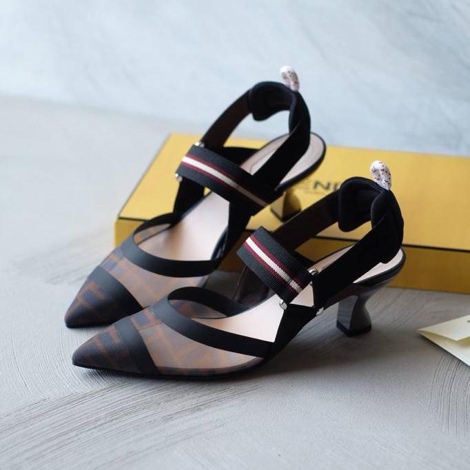 Fendi Colibri kitten heels slingback