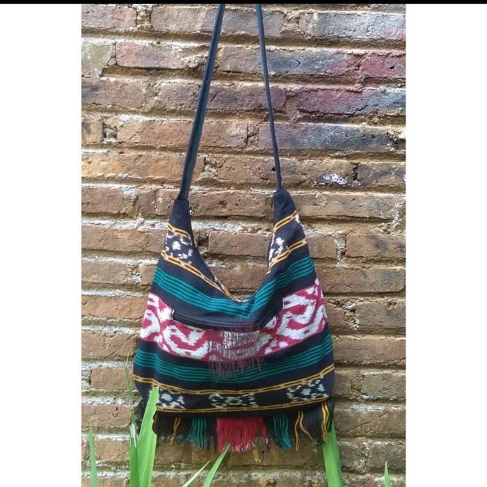 Tas Tenun Lombok Selempang Besar Tas Etnik Pria Wanita Tas Bahu