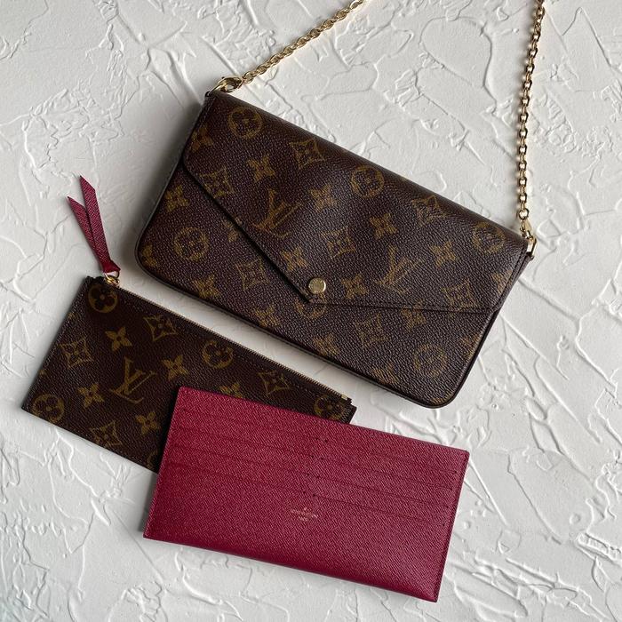 bag LV tas Felice Monogram Fuchsia