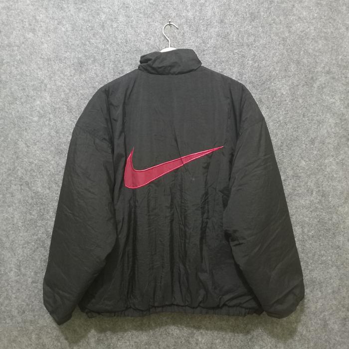 vintage nike big logo reversible bomber jacket