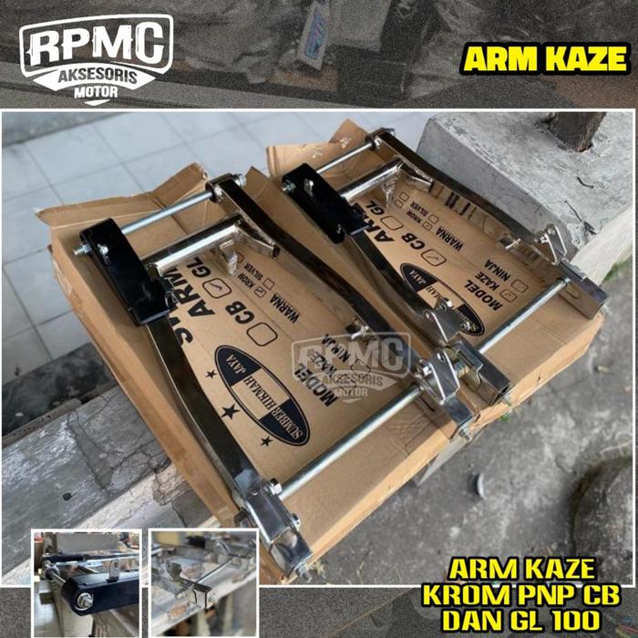 ARM KAZE PNP CB GL 100 GL PRO MAX MEGAPRO CROM PAKET SET LENGAN AYUN