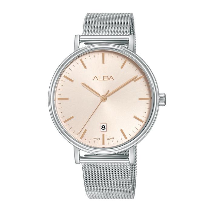 ALBA AG8N81X1 LADIES ANALOG LIGHT PINK DIAL AG8N81 STAINLESS ORIGINAL