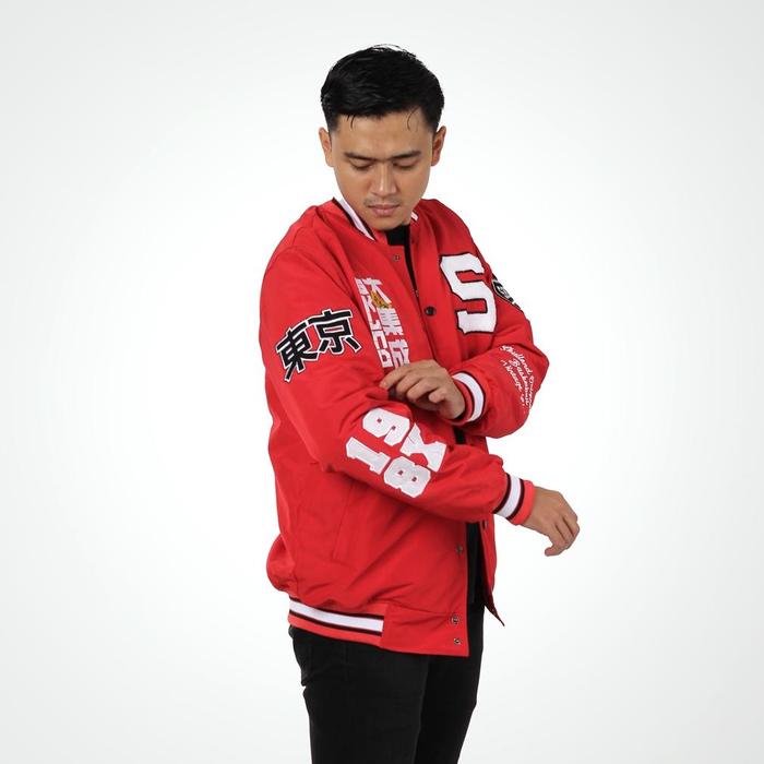 Best seller SKULLEND Jaket Varsity Full Bordir - Jaket Baseball Pria
