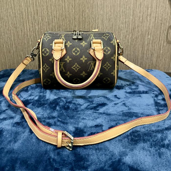 Tas branded elpong kulit asli mix monogram speedy bag mini best seller