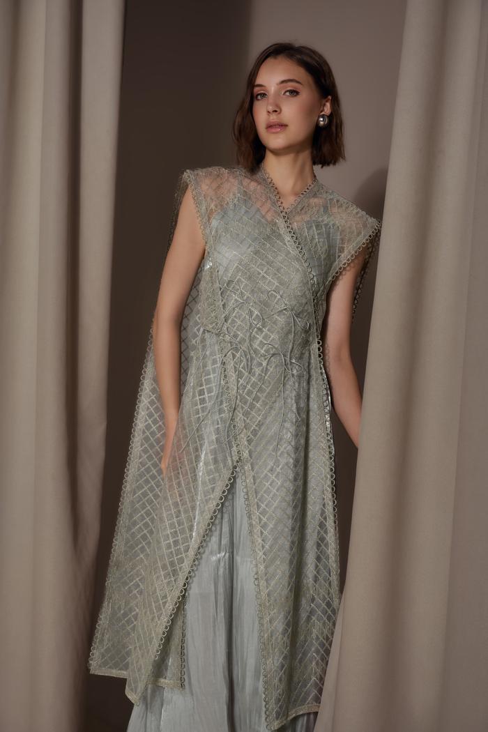 ADDIE Cross-Over Dress - Green Lane
