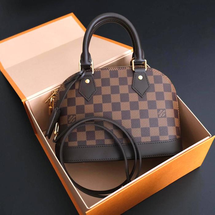 bag LV tas Alma BB in Damier Ebene