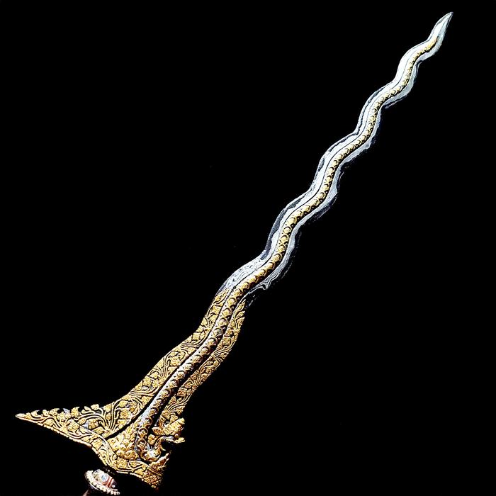 Keris Naga Sasra Luk 13 Kinatah Emas Kamarogan Mataram Sultan Agung