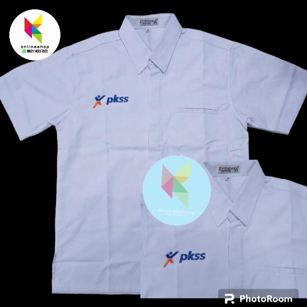 kemeja Pkss seragam Pkss baju Pkss putih lengan pendek