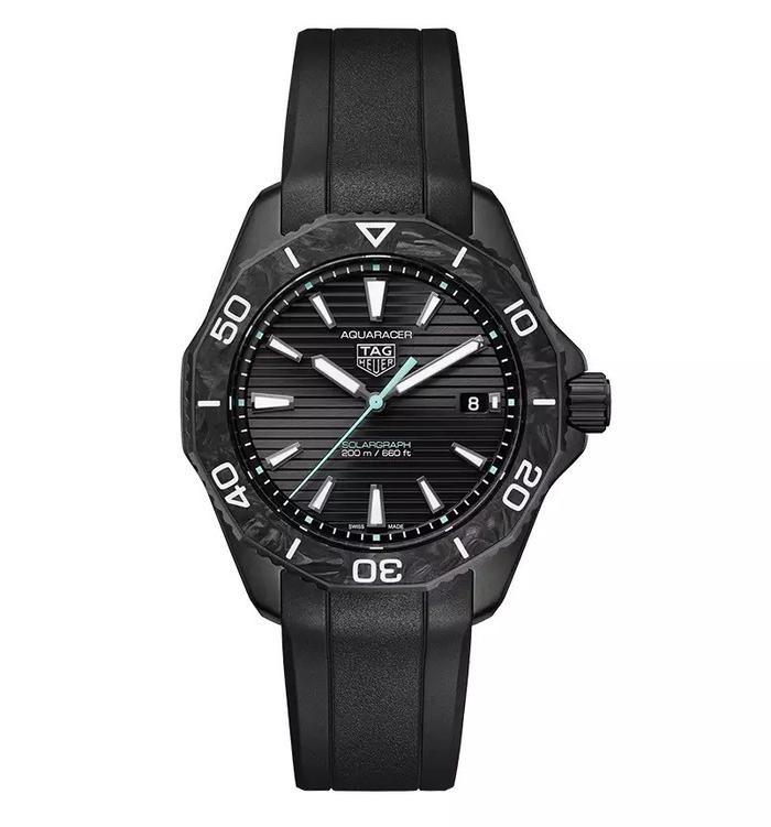 TAG Heuer Aquaracer Professional 200 Solargraph WBP1180.BF0000 - Jam Tangan Kuarsa Titanium Hitam