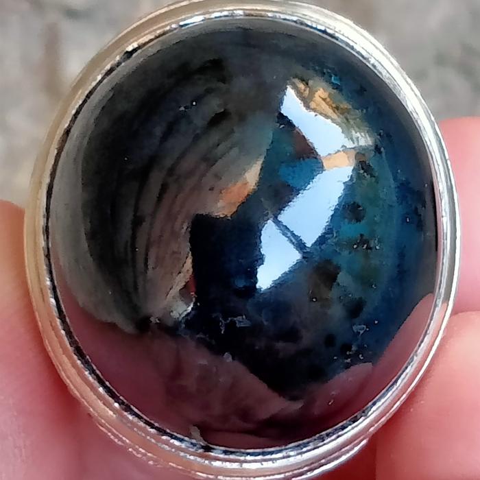 Cincin Bacan Doko Hitam - Mumbul ( Batu Akik Natural asli Ternate )