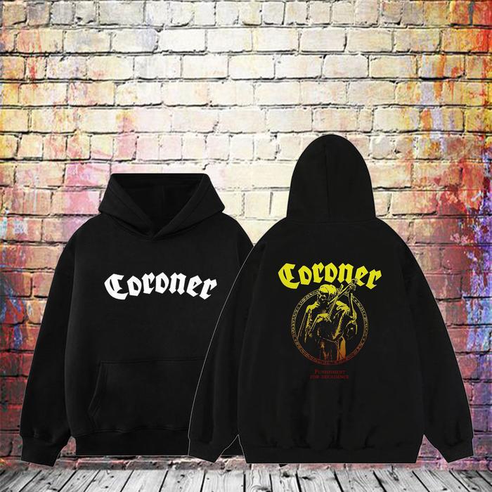 Hoodie Band Pria Metal | Rock | Punk | Klasik Rock | CORONER