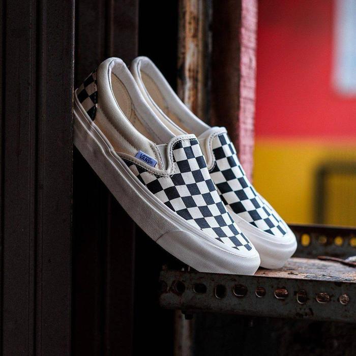 Original Vans Slip On Vault Og Checkerboard Black White 2016